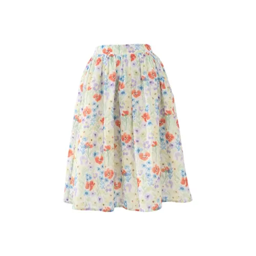 BRN YC Y5203 Цветочный Юбка Женские Повседневные длинные юбки
