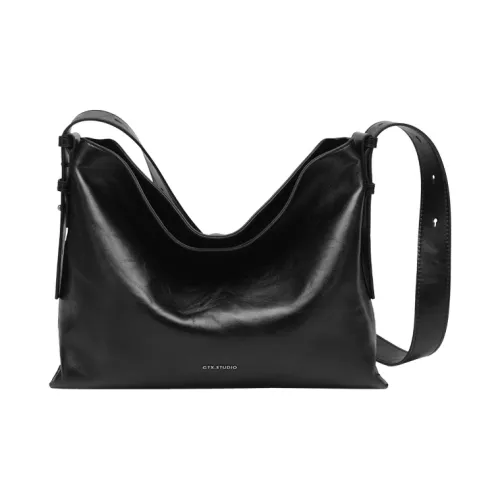 Tanita West Коровья кожа Сумка через плечо Сумка на плечо Средняя Женская Черная