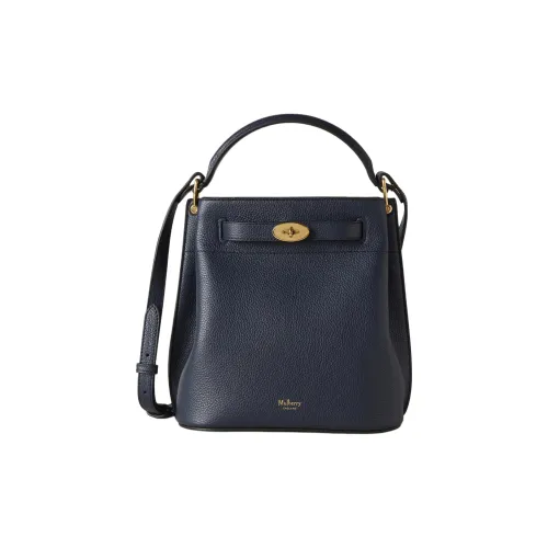 Mulberry Сумка из коровьей кожи ведрообразной формы одна плечо маленькая женская темно-синий