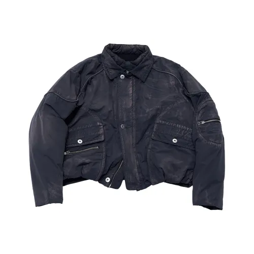 Epide Prefab состаривание темно-синий унисекс куртки