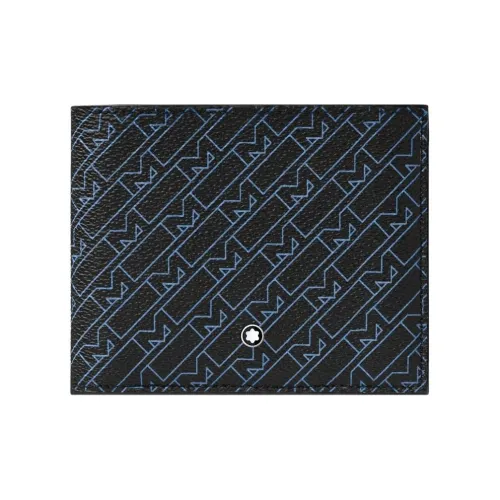 MONTBLANC PVC Поливинилхлорид Кошелек Держатель для карт Кошелек Большой Мужской Черный Синий