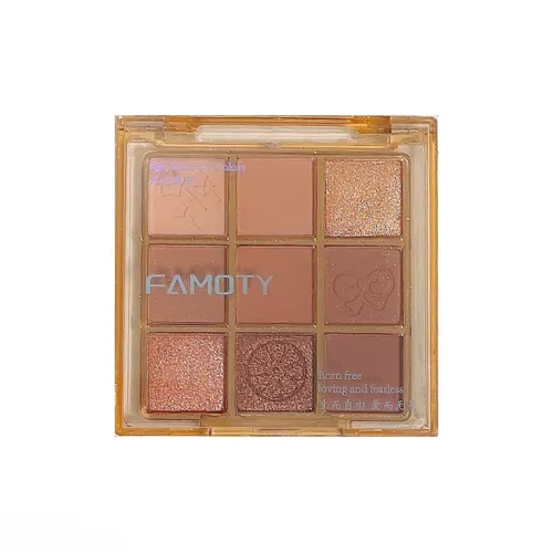 FAMOTY Палетка для теней Молочно-чайный Земляной тон Мягкий матовый Легко смешивается Сияние Перламутровый Подчеркивающий глаза Сияние