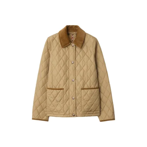 Burberry Хлопковый пуховик Женская льняная ткань