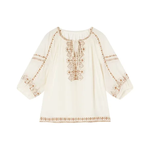 XIANGYING Цапельно-белый Женские Рубашки