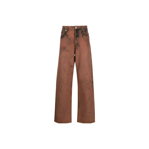 DRIES VAN NOTEN Коричневый Мужской Джинсы