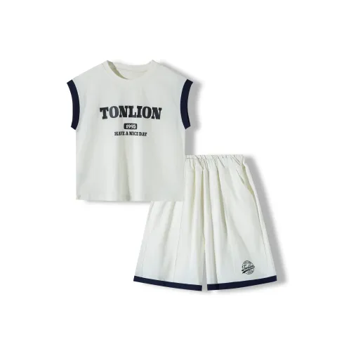 Tonlion.Kids Экрю Детский сад Повседневная спортивная одежда