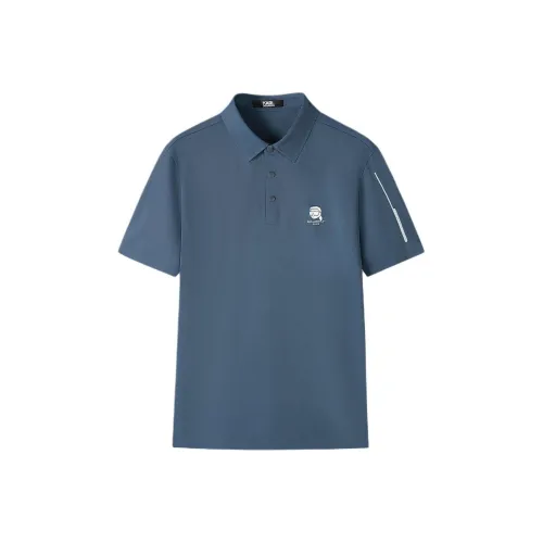 Karl Lagerfeld SS25 Поло Мужское Темно-синий