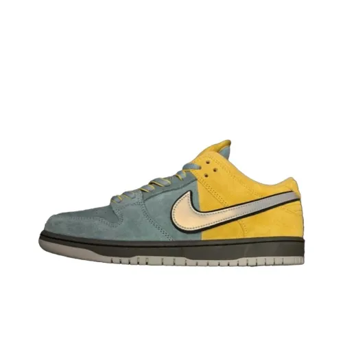 Nike SB Slip Resistant Abrasion Resistant Low Top Скейтборд Кроссовки Унисекс Синий Желтый
