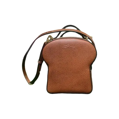 LONGCHAMP Сумка через плечо из коровьей кожи женская коричневая