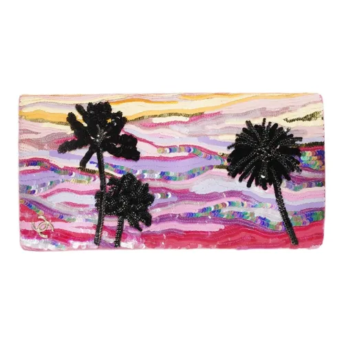 CHANEL Вышитый Шелковый Атлас Вечерний Клатч Сумка Стандартная Женская Многоцветная