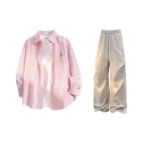 Red White Stripes + Light Gray Pants  
Красный Белый Полосатый + Светло-Серые Штаны