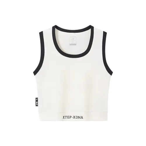 XTEP Хлопок Белый Женские Спортивные Майки Без Рукавов
