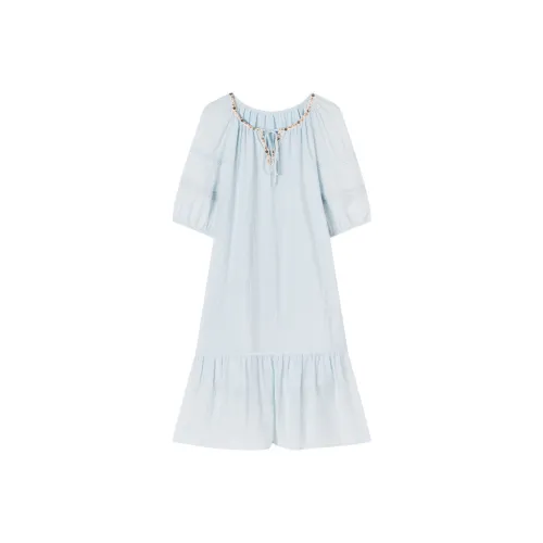 XIANGYING Короткое платье с короткими рукавами женское