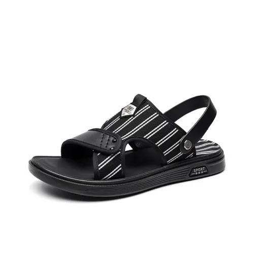 SENJIALUO Пляжные сандалии Мужские Черные