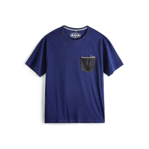 MADEN Amekaji Джинсовый Синий Мужская T-Рубашка