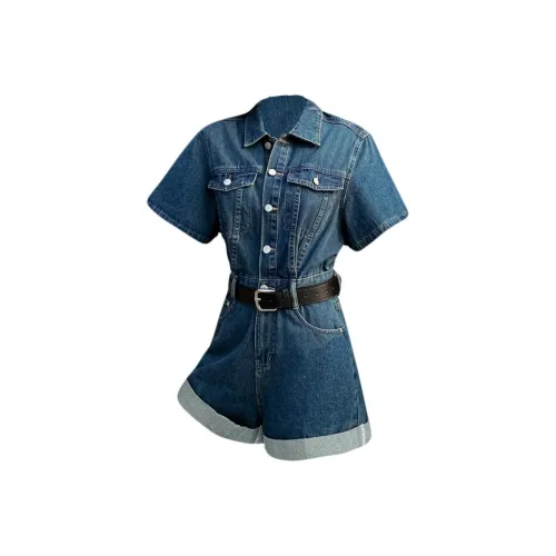 SHIJI HG D23503 Ностальгический синий Женское боди