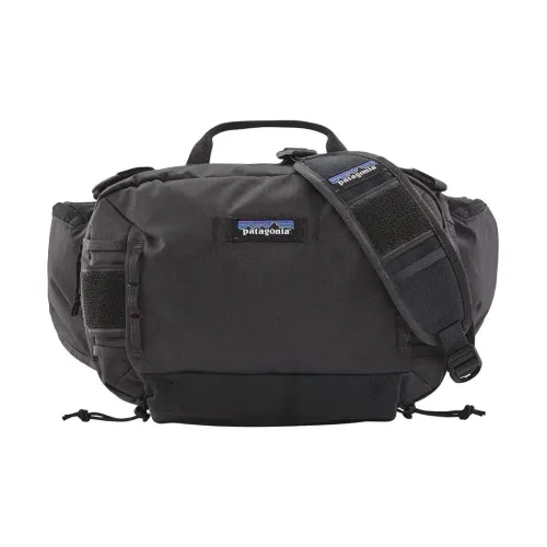 Patagonia 11L Бананка Outdoor Сумка Переработанный Нейлон Черный Унисекс