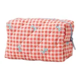 Клетчатый бант красного цвета