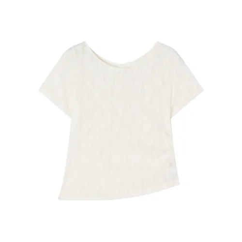 XIANGYING Цапельно-белый Женские футболки