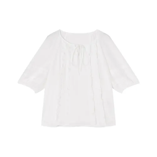 XIANGYING Белые Женские Рубашки