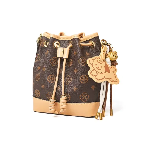 AOKANG PVC ведрообразная сумка сумка через плечо маленькая сумка для женщин многоцветная