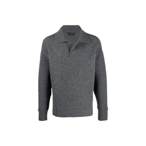 Ermenegildo Zegna Серые Мужские Свитера