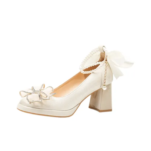 GOSO Грубый каблук Высокие каблуки Женские Абрикос