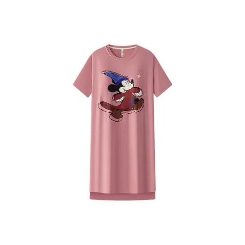 Дисней Волшебный Микки Маус Короткий Рукав Ночная рубашка Женская ночная сорочка