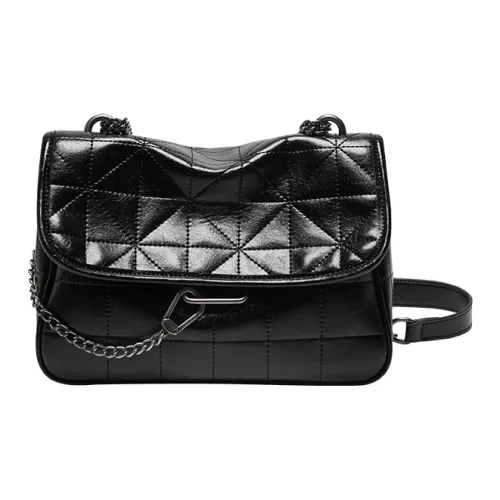 Narandu Сумка через плечо из коровьей кожи среднего размера женская цвет полночный черный