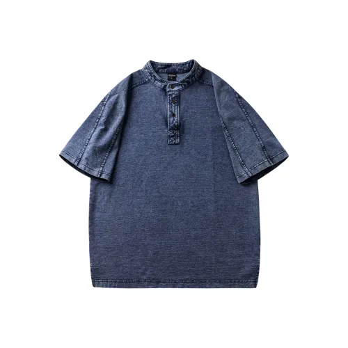 HZWH Синий Мужской T-Рубашки