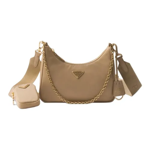 PRADA RE EditionRe Нейлоновая ткань Сумка через плечо Сумка на плечо Женская Коричневый Темно-зеленый