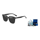 Чёрная оправа с чёрно-сёкими линзами (Подарочный набор в коробке)