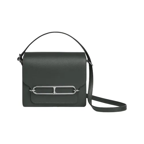 HERMES Roulis Evercolor Телячья кожа Сумка через плечо Сумка на плечо Мини Женская Лесной зеленый