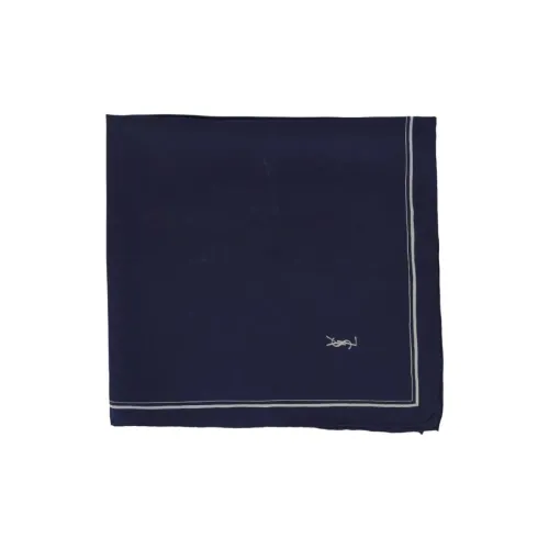 SAINT LAURENT Шелк Шелковые шарфы для женщин Синий