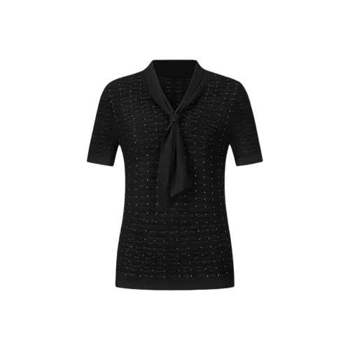 KARL LAGERFELD SS25 Стандартная T-рубашка Женская Черная