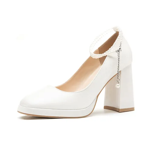 GOSO Грубый каблук Высокие каблуки Женские Белые