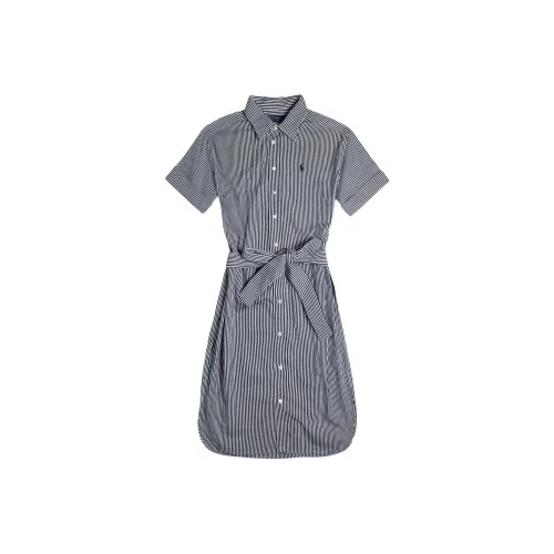 Polo Ralph Lauren SS24 Короткий рукав Платье Женское Черно-белое