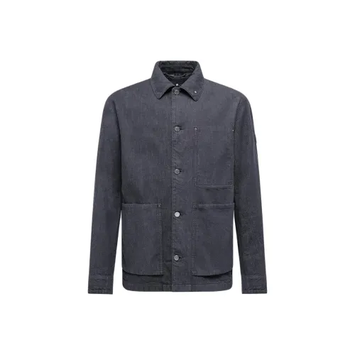 Moncler FW25 Джинсовый синий Мужской Пуховик