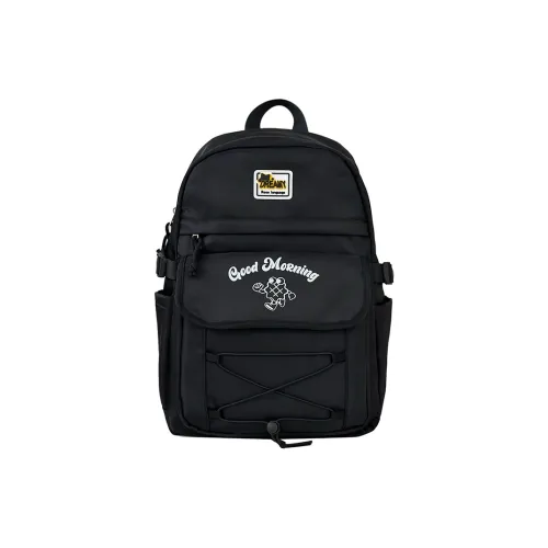 Meow In The Grass Нейлон Рюкзак Унисекс Черный Фиолетовый Желтый Темно-Коричневый Зеленый Синий