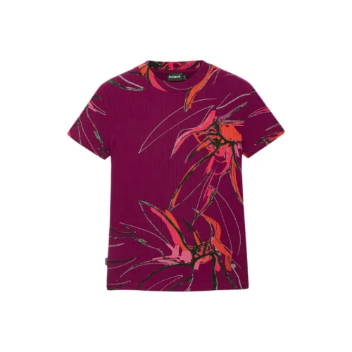 Desigual Фуксия Женские Футболки