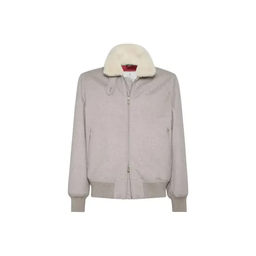 BRUNELLO CUCINELLI Серый Мужской Куртки