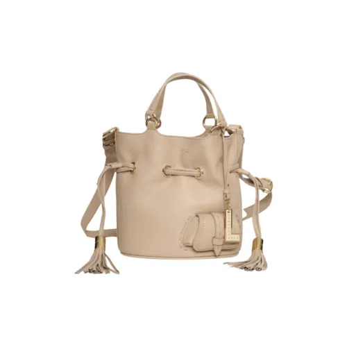 LANCEL Телячья кожа Ведрообразная сумка Сумка через плечо Сумка для женщин Коричневый