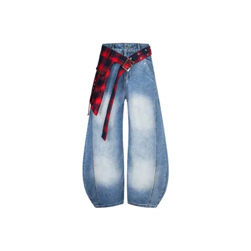 Hungo Red Unisex Jeans Хунго Красный Унисекс Джинсы