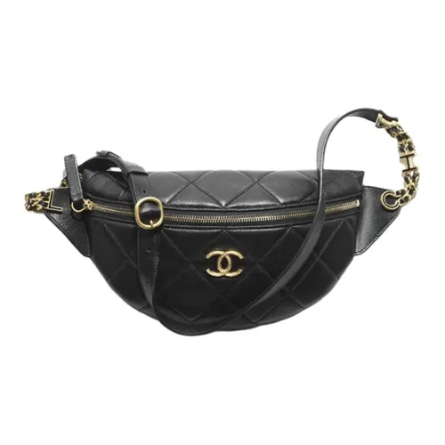 CHANEL Lambskin Tote Women's Black