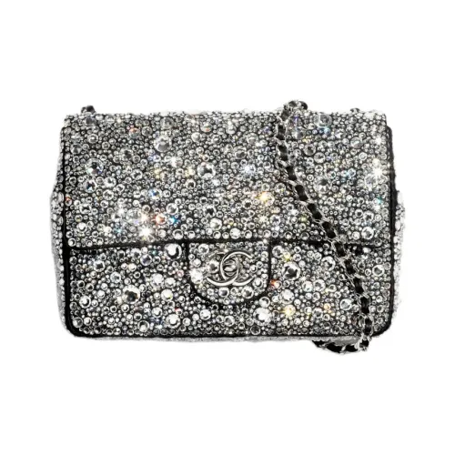 CHANEL Шелковый атласный клатч сумка-конверт сумка через плечо плечевая сумка женская серебряная серая