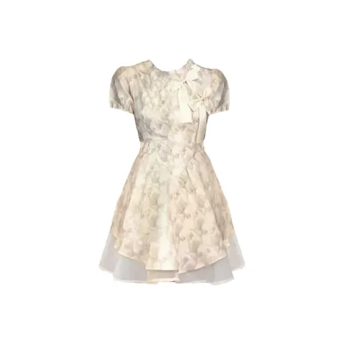 Mu Qingqing Короткий рукав Платье Женское