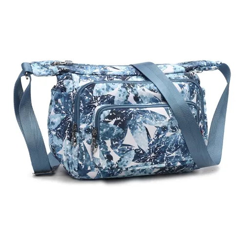 FIDO DIDO Ткань Курьерская сумка Сумка на плечо Стандартная Женская Морской синий Лист