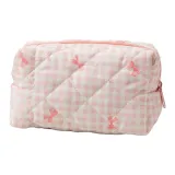 Клетчатый бант розового цвета