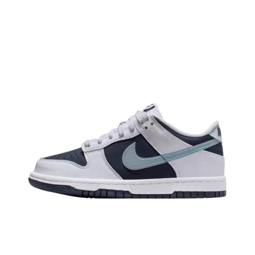 Nike Амортизация Износостойкие Низкие Топы Детские Скейтбординг Синие Белые