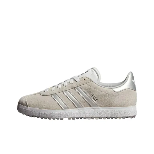 Adidas Originals Gazelle Аbrasion Resistant Низкие Топ Обувь для гольфа Унисекс Белый Серый